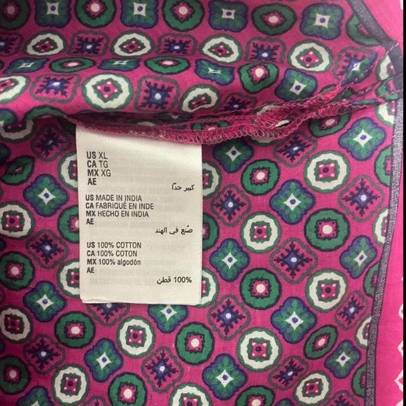 CHARTER CLUB Women's Boho 100% Cotton Tassel Tunic Pink/Berry Cool Top Size XL - Picture 14 of 16